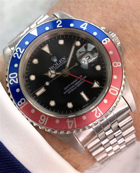 rolex gmt master ref 16700 pepsi|rolex 16710 coke for sale.